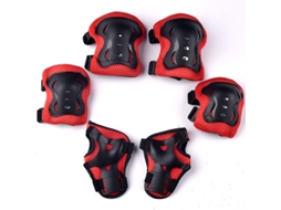 Conjunto Joelheiras Protetores Pulso Mão Infantis 6 Peças