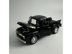 (preto) Modelo De Caminhão Retrô Em Escala 1/32, Feito De Liga Metálica Vermelha, Com Função De Fricção.