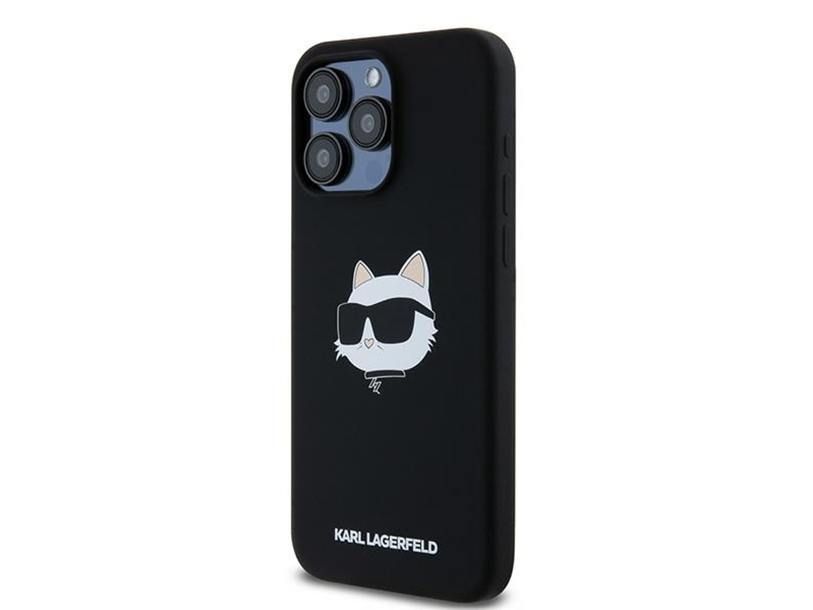 Capa para iPhone 15 Pro KARL LAGERFELD Silicone Rígida Preto