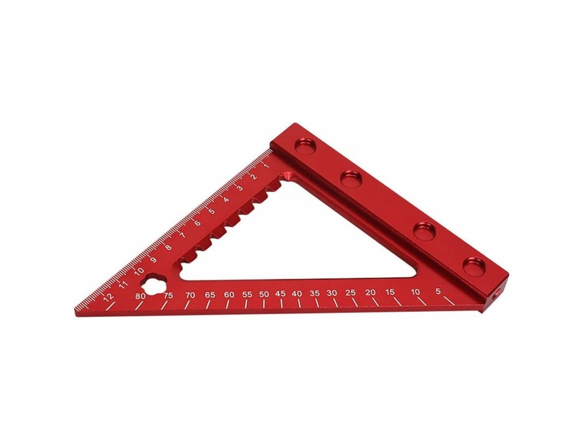 Régua Triangular De 6 Polegadas Para Marcenaria, Régua De Alumínio Para Folha