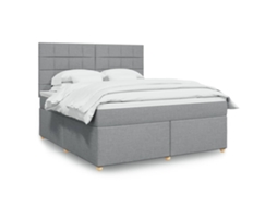 Vidaxl Cama com Molas/colchão 180x200 Cm Tecido Cinzento claro