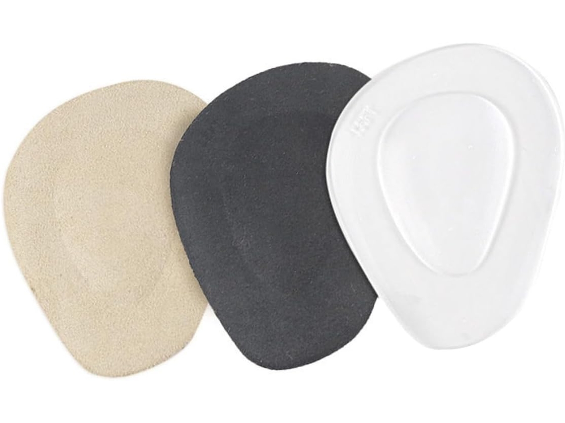3 Pares De Palmilhas Calcanhar, Palmilhas De Gel Para A Parte Frontal Do Pé, Almofadas De Gel Pretas Transparentes Para
