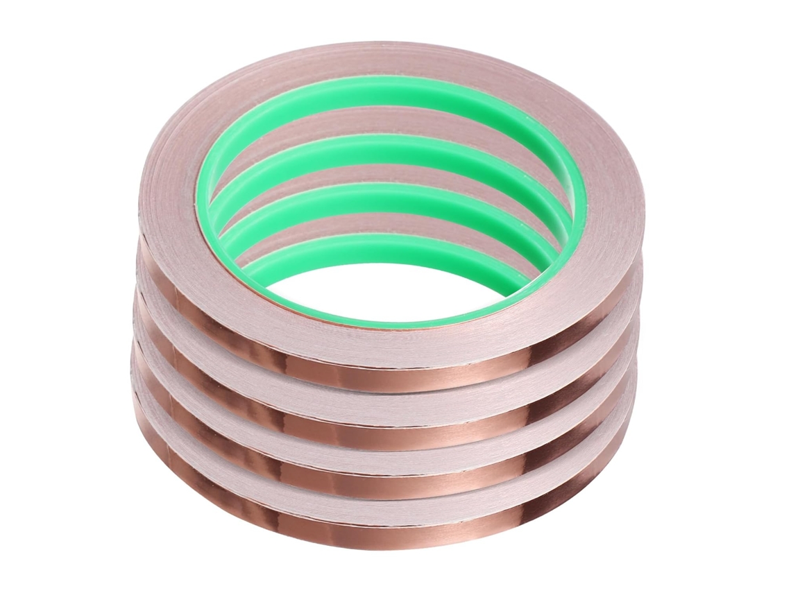 Fita Adesiva Condutora De Folha Cobre, 4 Rolos De 635mm X 20m, Resistente, Para Soldagem Eletrônica, Reparo De Circuitos