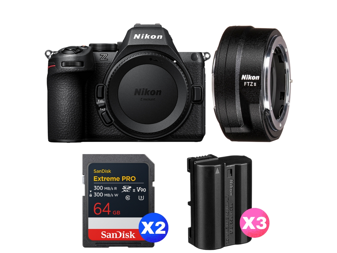 Z5 Ii + Ftz Ii + 2 Sandisk 64gb Extreme Pro Uhs ii Sdxc + 3 Nikon En el15c + Ebook “20 Dicas para Fotos Que Impressionam” NIKON