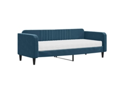 Sofá cama com Colchão 90x200 Cm Veludo Azul MAISON EXCLUSIVE