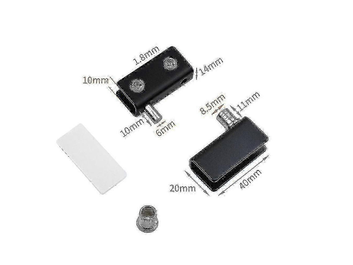 Conjunto De 4 Dobradiças Pivotantes Sem Moldura Para Portas De Vidro, Pretas, Kit De Substituição Para 5 A 6 Mm