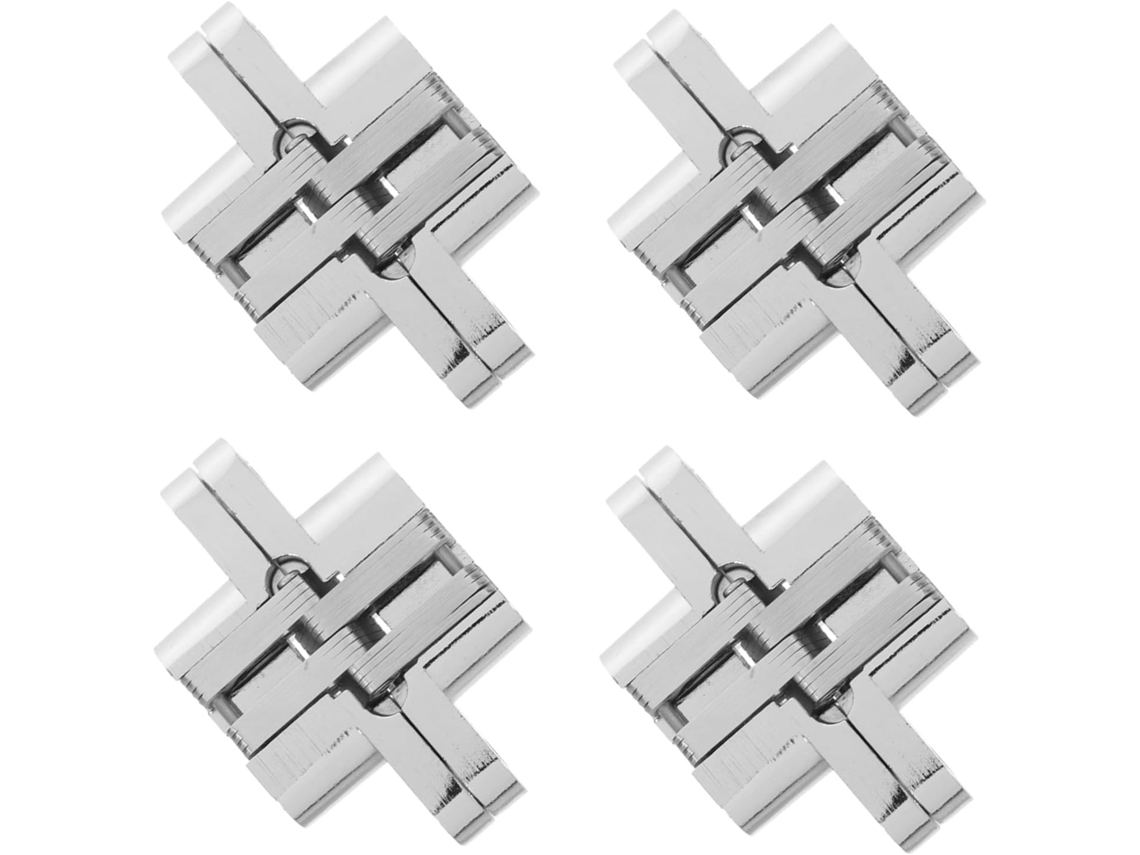 Conjunto De 4 Mini Dobradiças Ocultas Para Caixas E Armários.