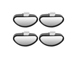 4x Espelhos de Ponto Cego para Automóveis, Carrinhas e Veículos de Reboque (ângulo Amplo Ajustável)