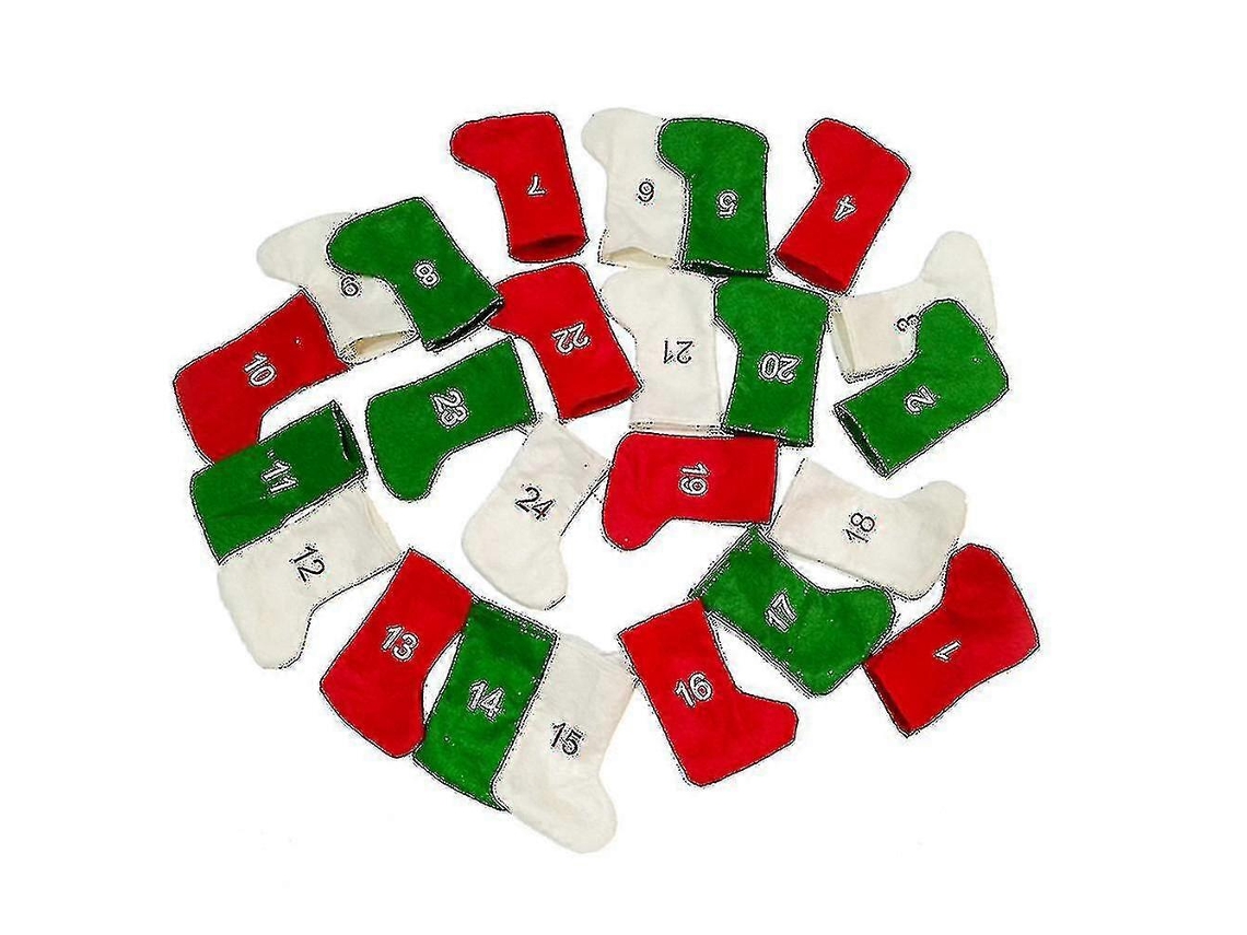 Meias De Natal Decorativas, Conjunto De 24, Resistentes A Rasgos E Duráveis ​​Olysi Shop