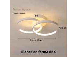 Luminária de Corredor Led Moderna em Estilo Nórdico MDUG (branca, 25 W)