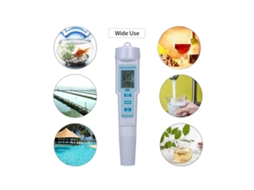 TESTADOR DE QUALIDADE DA ÁGUA 4 em 1 YURU com Ph, Ec, Tds, Temperatura, IP55, Luz de Fundo