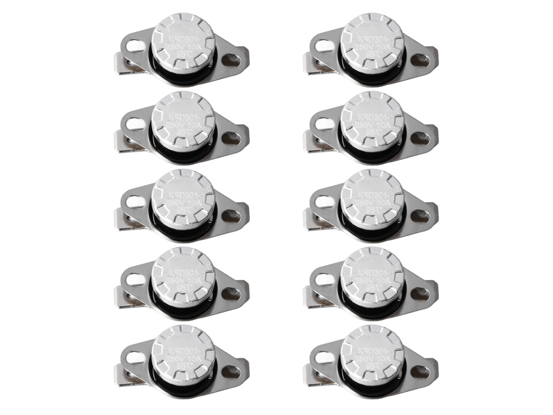 Interruptor Térmico De Controle Nc 95℃ Resposta Rápida Alta Precisão 10a 10pcs