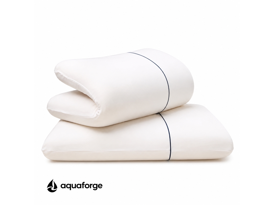 Almofada Cervical Ergonómica Espuma Viscoelástica Capa Removível 40 X 70 Cm