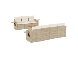 Garden Sofa Set, Garden Sofa Sets Vidaxl Bege Rattan / Vime (n/a)
