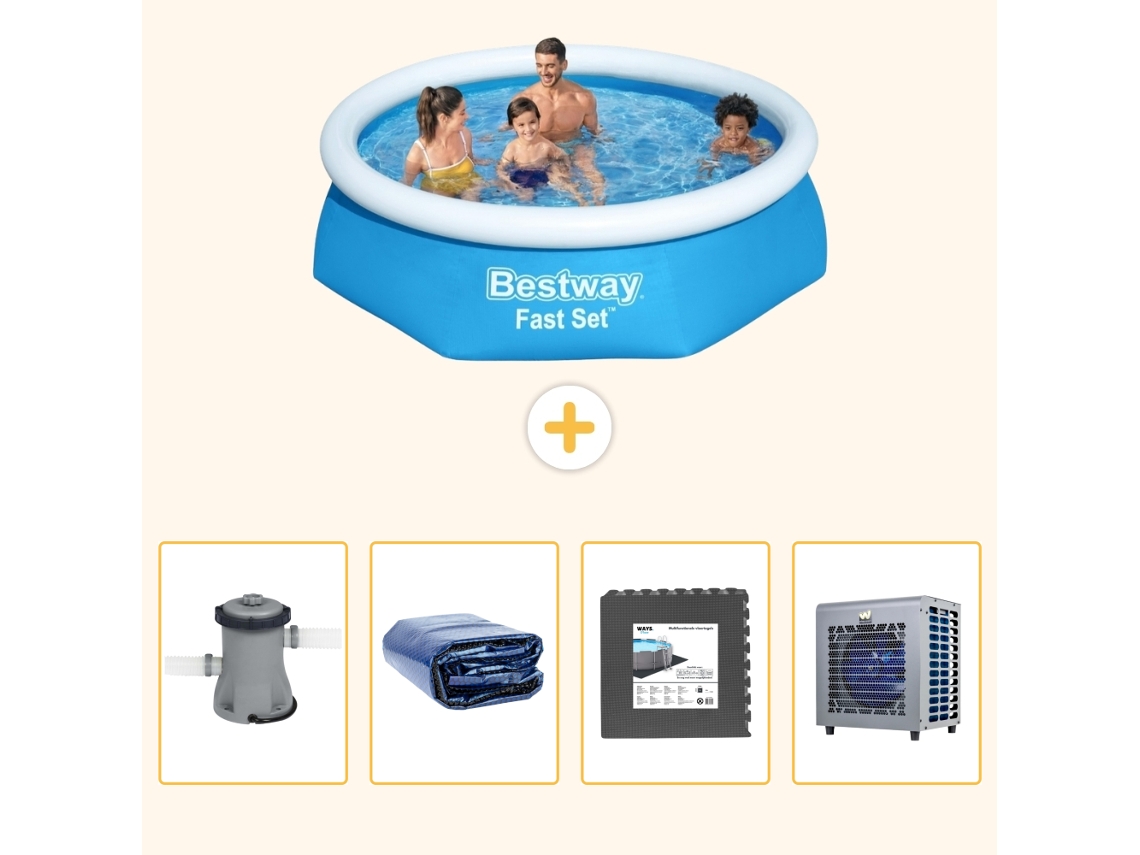 Bestway Piscina Bestway Fast Set Redonda - 244x61 Cm - 5-peças S190