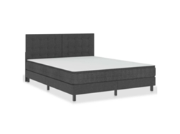 Box Spring Bed, Box Spring Beds Vidaxl Cinzeto Tecido (160 X 200 Cm)
