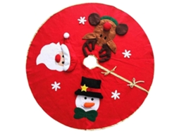 Saia De Árvore Em Miniatura Fofa, Enfeite De Árvore De Natal Estilo Clássico, 100 X 100 Cm, 1 Conjunto Olysi Shop