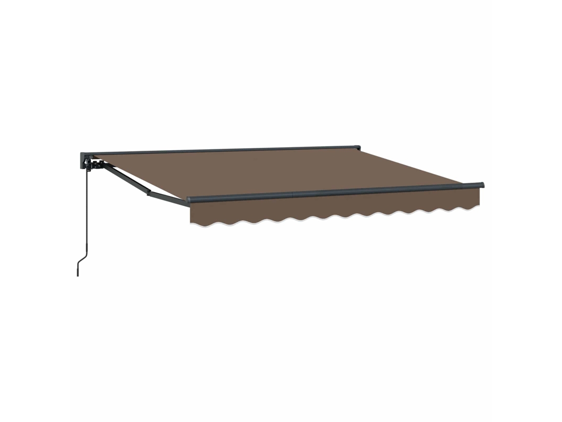 Conjunto 1 Toldo Retrátil Vidaxl Castanho-acinzentado Poliéster (4 × 3 M)