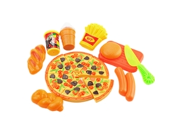 Ats jogo de Cozinha Simulada para Crianças com Pizza e Comida, Conjunto Educativo de Casa de Brincar