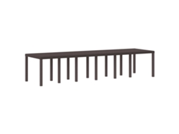 Vidaxl Mesa De Jardim Castanho 350 X 100 X 74 Cm Vime Pe