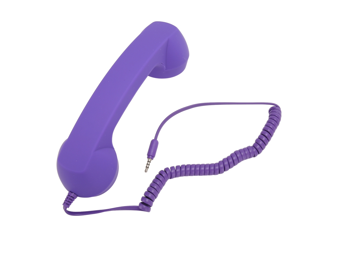 Aetheria fone de Ouvido com Fio Retrô Anti radiação 3.5mm para Celular e Computador Roxo