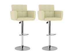 Bar Stool, Bar Stools Vidaxl Creme Couro Artificial (n/a)