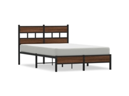 Bed Frame, Bed Frames Vidaxl Marrom Madeira Processada (120 X 190 Cm)