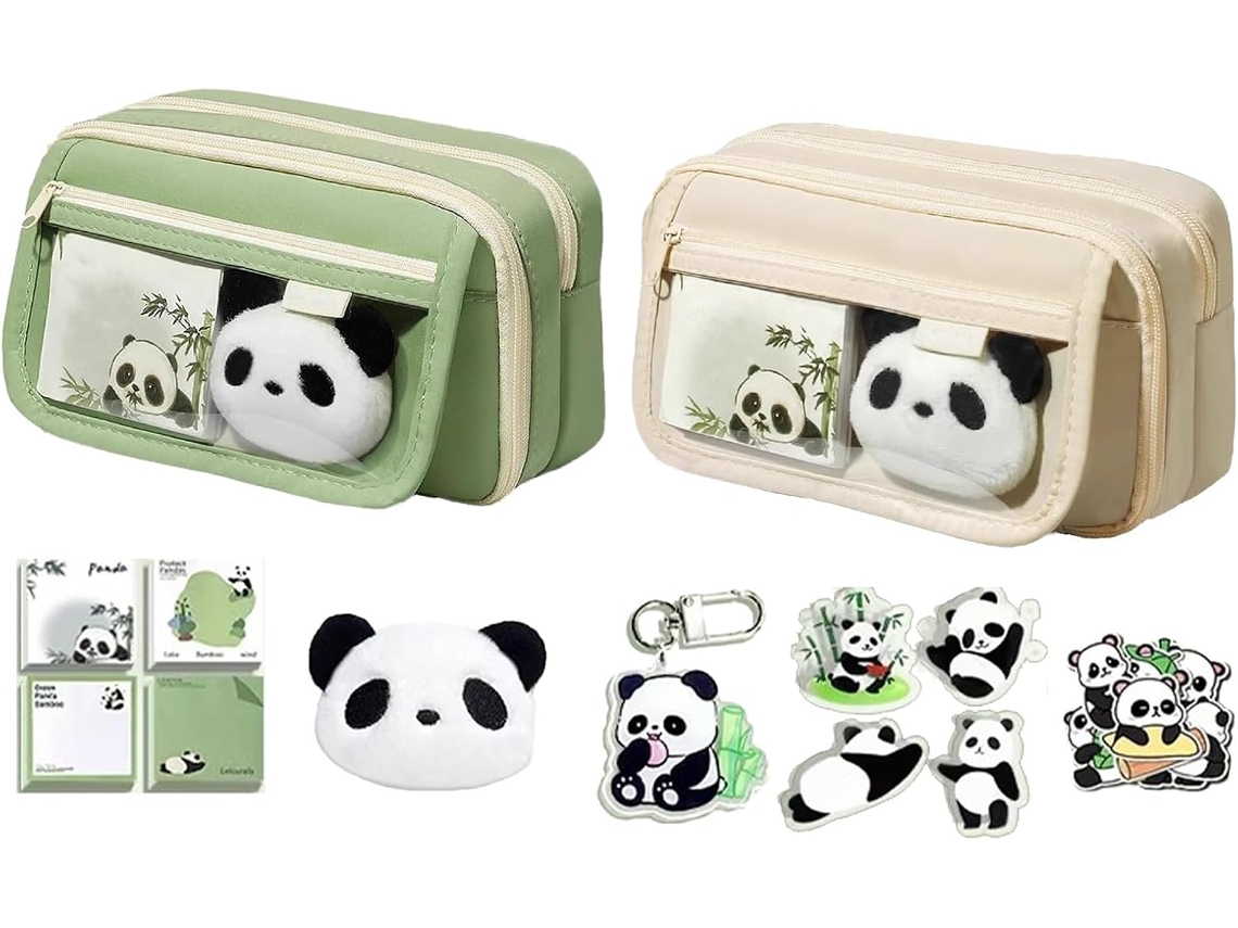 Estojo Panda, Bolsa Grande para Lápis, Artigos de Papelaria VAYOTOY