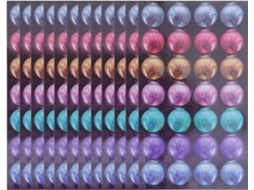 Adesivos autocolantes Homoyoyo para reforço de peles de papel, redondos 68x11, 6mm, cor perolada, 48 unidades (12 folhas)