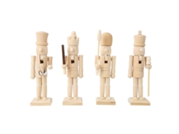 Laxiscreed Conjunto De 4 Bonecos De Noz Para Decoração De Natal, Presentes E Brinquedos Para Crianças