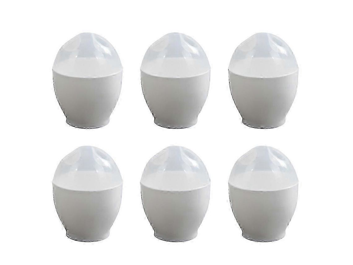 Conjunto De 6 Batedores De Ovos Para Micro, Ondas, Mini Cozinhador De Ovos Portátil, Ideal Para Cozinha Doméstica(branco)