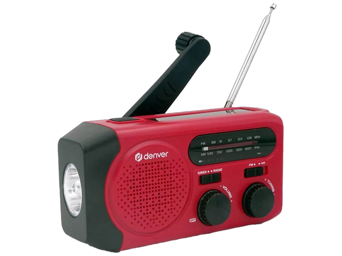 Rádio AQUAFORGE com lanterna, manivela, energia solar, bateria de 10000mah, am/fm, alarme sos