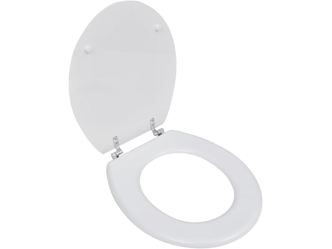 Assento De Sanita Com Tampa Design Simples Mdf Vidaxl Branco