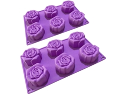 Forma De Silicone Para Bolo, Forma Redonda Com 6 Cavidades