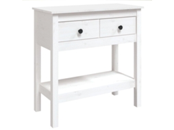 Console Table, Console Tables Vidaxl Branco Madeira De Pinho (n/a)