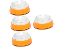 Conjunto De 4 Luzes De Emergência Led Duráveis, Intermitentes, Com Montagem Magnética Para Veículos Automotivos.
