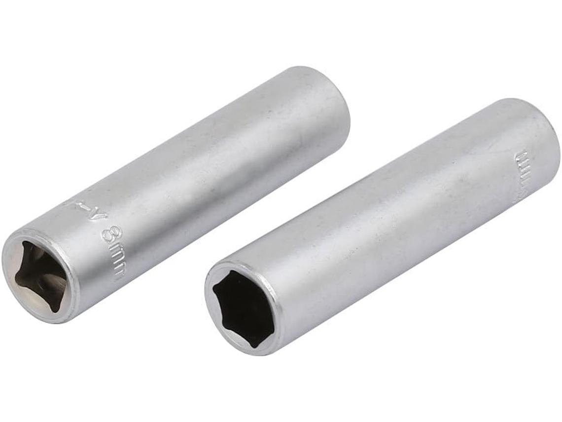 Soquete Hexagonal 8 mm 1/4" 2 Peças CHABERLU