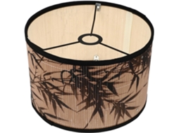 Luminária de Teto Vintage Suave E27 em Bambu e Ferro. SFUSHOS