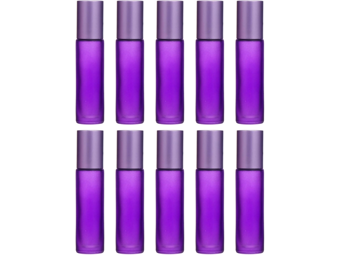 Conjunto De 10 Frascos Roll-on De Vidro, Fáceis De Usar E Convenientes