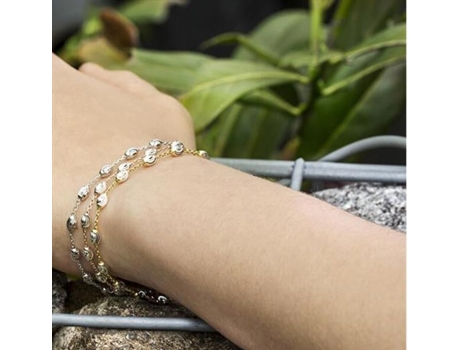 Pulseira Agb514 Prata Ródio Comprimento 17 Cm Para Mujer Beneto Exclusive