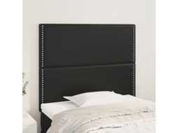 Vidaxl Cabeceira Preta 100x5x118/128 Cm Couro Sintético
