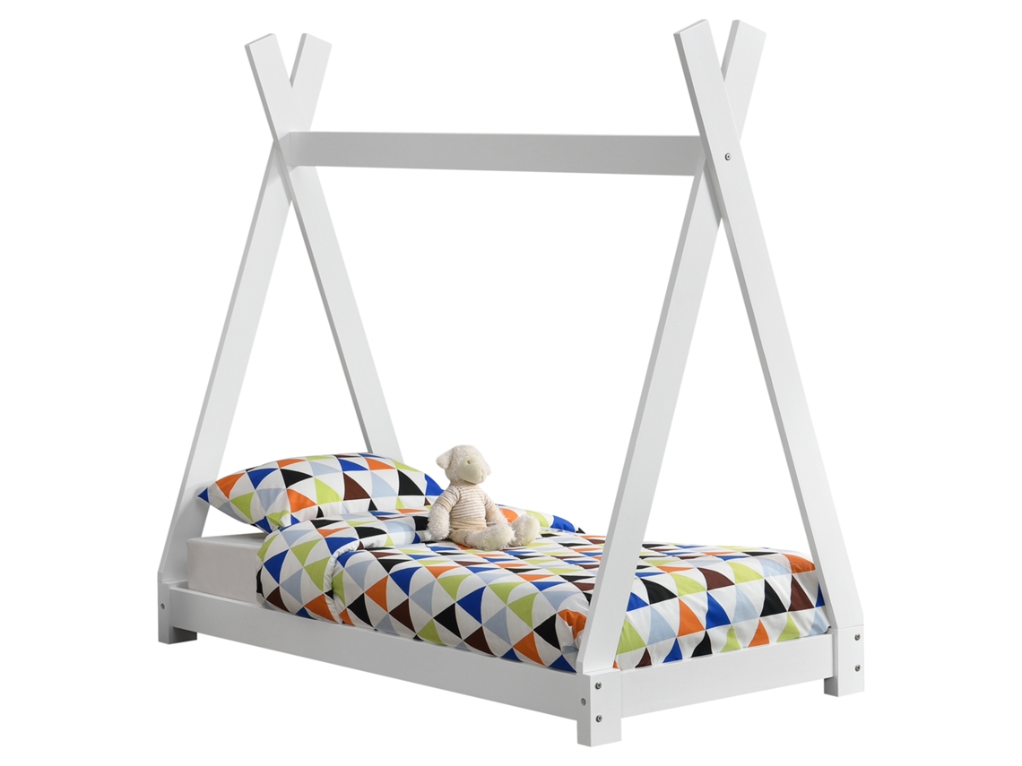 Estrutura de Cama Infantil [EN.CASA] (Branco - Madeira - 70x140 cm)