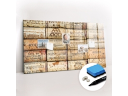 Quadro Magnético Decorativo Rolhas De Vinho Para A Cozinha Espelharte (120x60 Cm)