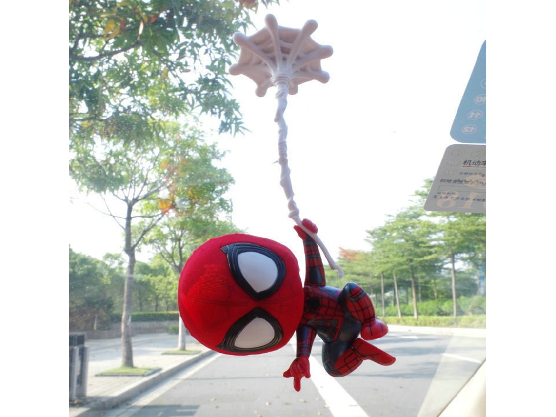 Boneco GAATPOT Marvel Avengers Cartoon Anime Spiderman Pvc Action Figure Model Toy Shaking Head Doll Car Goods Automotive Interior With 3M Glue