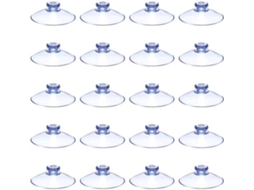 Zornelos De Vidro 20 Mm - Plástico Transparente - 20 Embalagens - Antideslizante - Para Vidro - Ideal Para Fixação Em Parede - Zornelos