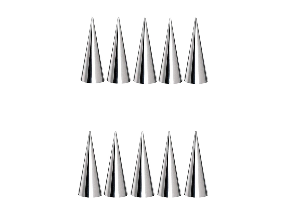 10 Moldes de Creme LAXISCREED Inox Cone
