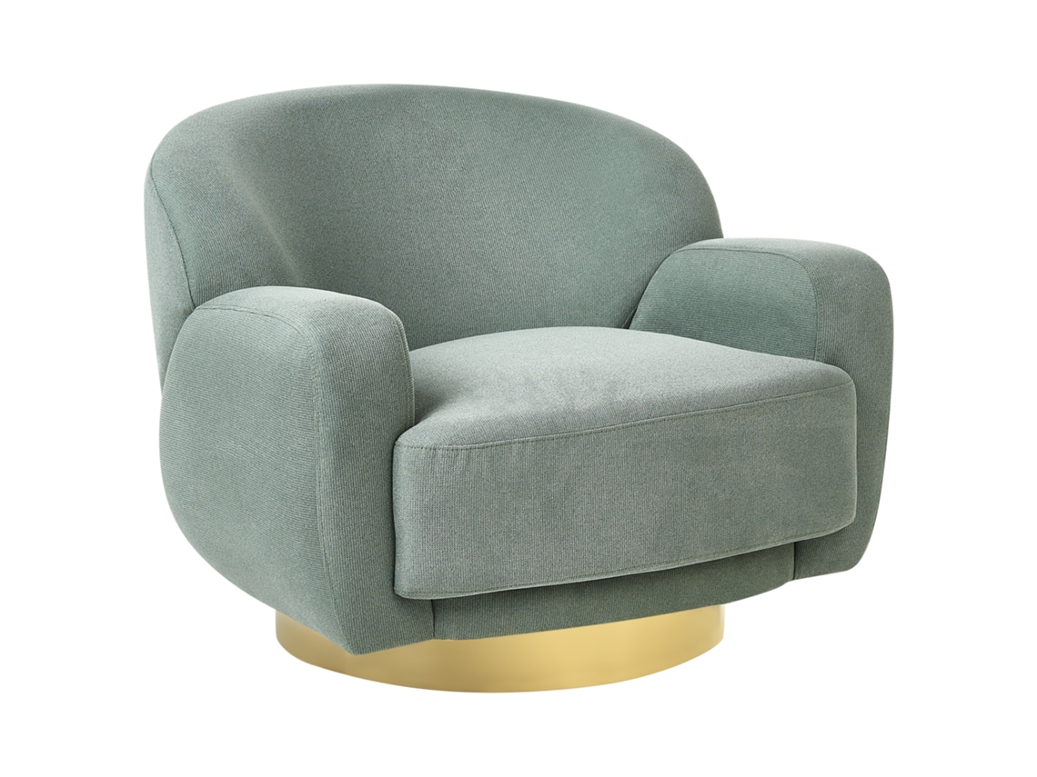 Poltrona BELIANI Lejre de Tecido Verde Claro 92x83x70