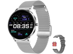 Relógio Inteligente T8pro 1.32 Amoled Com Chamada Bluetooth E Design Ultrafino Prata Yunzii