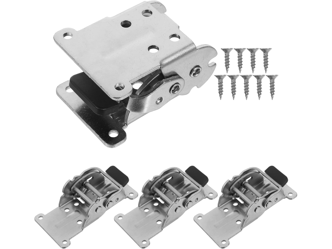 Conjunto De 4 Dobradiças Travamento Reforçadas Com Sistema Automático Para Pés Mesa E Móveis