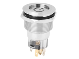 Interruptor Push button de Aço Inox (autoblocante)